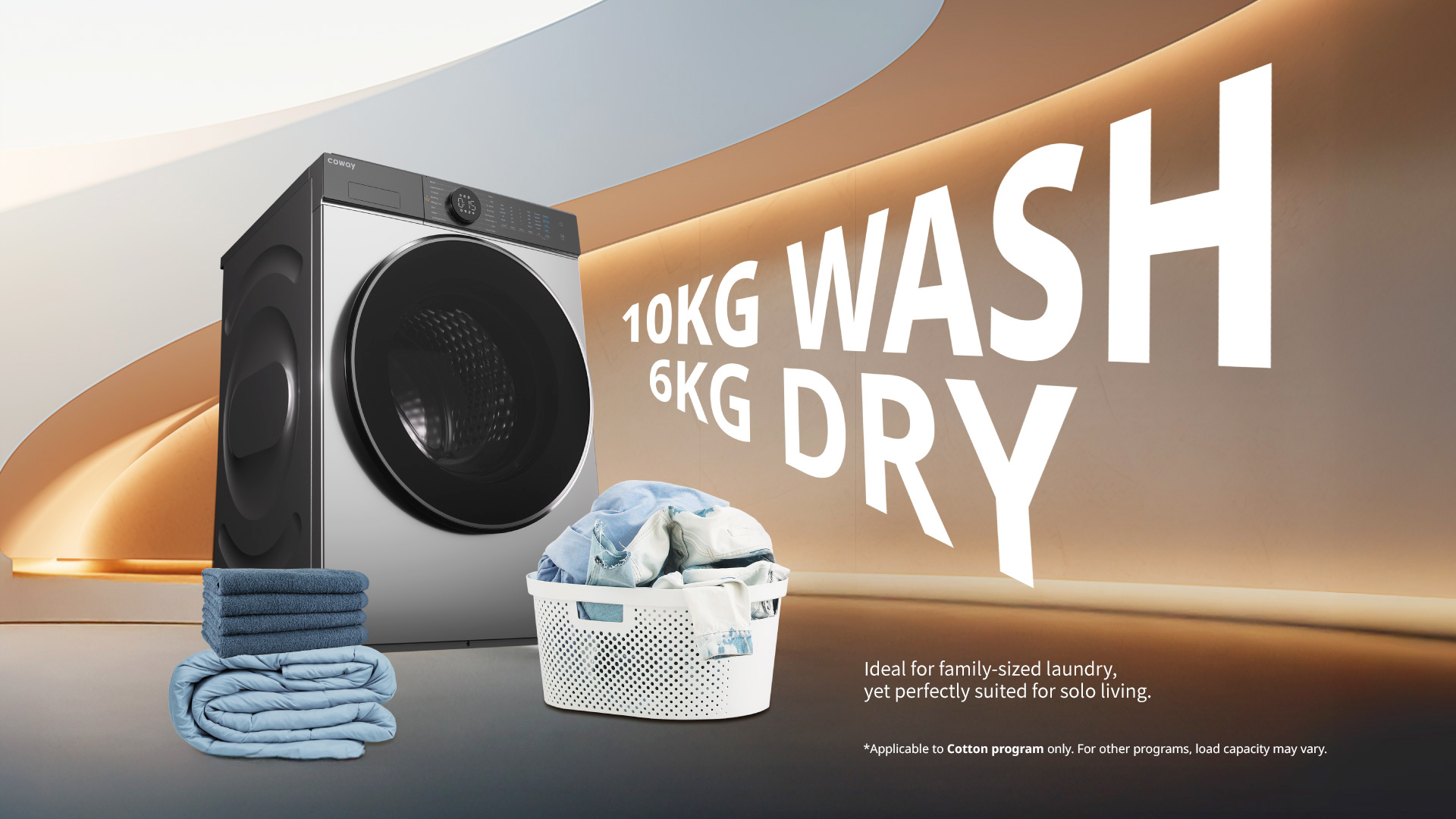 Ideal untuk keluarga — Coway Washer Dryer 10kg