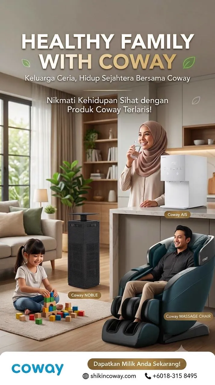 Healthy Family with Coway — keluarga ceria bersama produk Coway